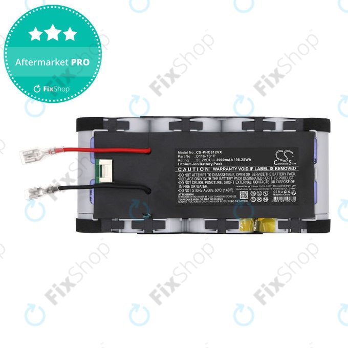 Μπαταρία για Philips Aqua Plus 8000, XC8349/01, XW8122/82, 3900mAh, Li-Ion, 25.2V, D116-7S1P, HQ