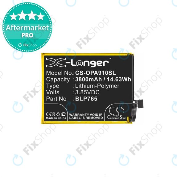 Battery για Oppo A91, BLP765, 3800mAh, HQ