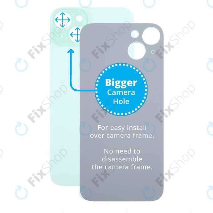 Πίσω Κάλυμμα Γυαλί με Μεγαλύτερη Τρύπα Κάμερας για iPhone 15 Plus | Πράσινο | Green