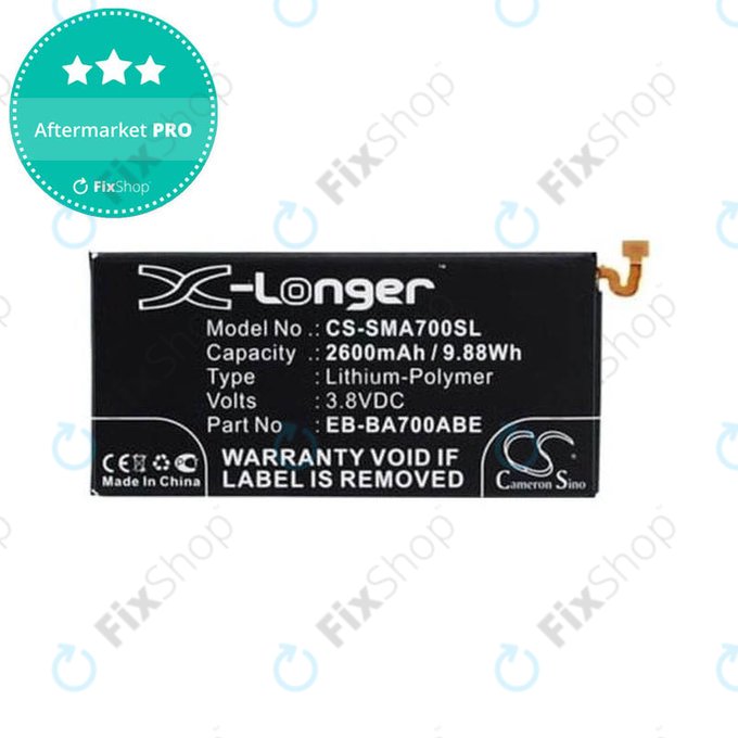 Μπαταρία για Samsung A7 A700F, EB-BA700ABE, 2600mAh, HQ