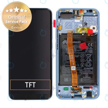 LCD Display Assembly με Battery για Huawei Honor 10 | 02351XAE | Glacier Grey | Genuine Service Pack