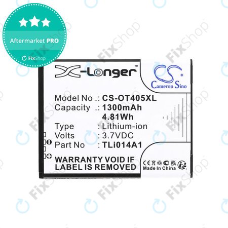 Μπαταρία για Alcatel OneTouch Evolve, 1300mAh, Li-Ion, 3.7V, TLi014A1, HQ