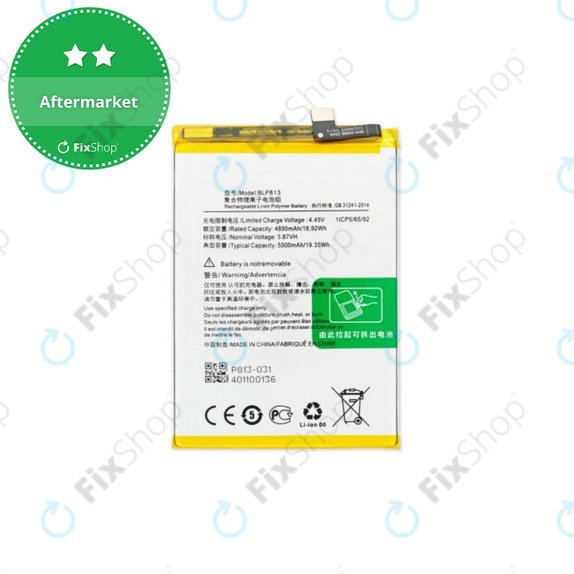 Μπαταρία για OnePlus Nord CE 3 Lite, BLP813, 5000mAh, Service Pack