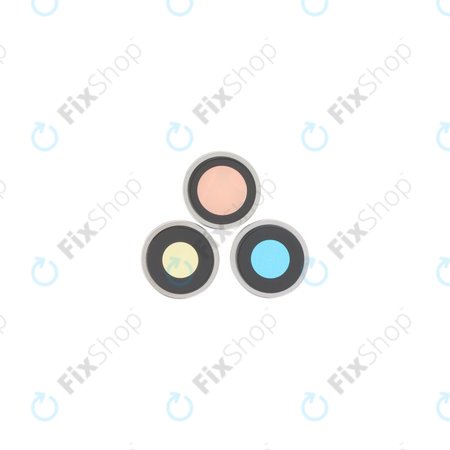 Φακός Πίσω Κάμερας με Πλαίσιο για iPhone 16 Pro, 16 Pro Max, White Titanium, 3τμχ