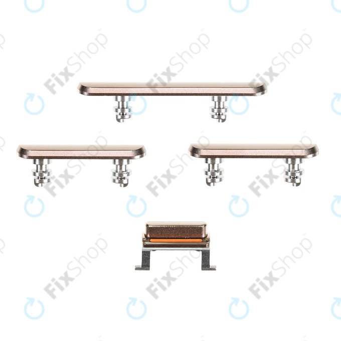 Σετ Πλαϊνών Κουμπιών για iPhone XS Max | Λειτουργίας + Έντασης + Σίγασης | Χρυσαφί | Gold