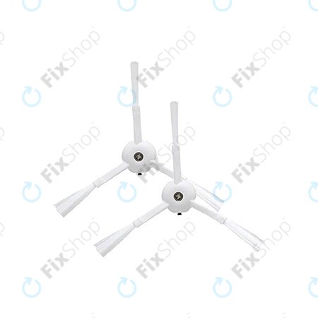 Πλαϊνή Βούρτσα (2τμχ) για Xiaomi Mi Robot Vacuum Mop 1S | 2 Lite | 2 Pro | Roborock S5 (Mijia 1S) | S7 MaxV Ultra | S8 | S8+ | S8 Pro Ultra | Xiaowa E2 | Lite C10 | Λευκό | White