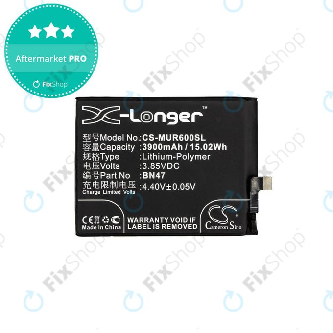 Μπαταρία για Xiaomi Mi A2 Lite (Redmi 6 Pro), BN47, 3900mAh, HQ