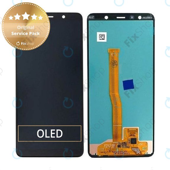 Οθόνη με οθόνη αφής για Samsung A7, A750F (2018), GH96-12078A, Black, Service Pack