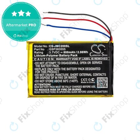 Μπαταρία για JBL Clip 2, 800mAh, Li-Pol, 3.7V, GSP383555, HQ