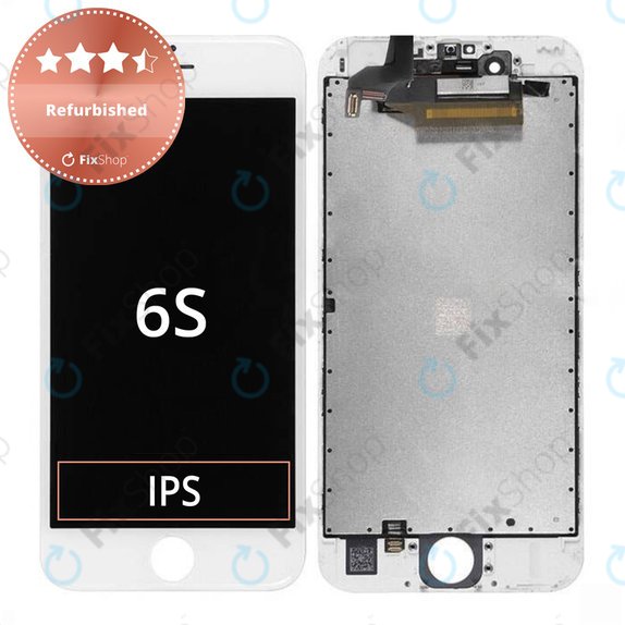 Οθόνη για iPhone 6S, White, Αφής με πλαίσιο, Refurbished