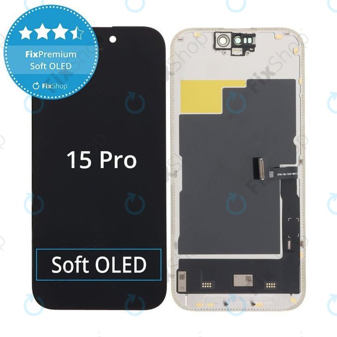 Οθόνη Soft OLED για iPhone 15 Pro - Τζάμι αφής + Πλαίσιο, DIAGNOSTIC