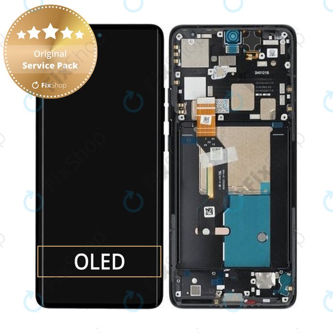 Συγκρότημα οθόνης για Motorola Edge 50 Pro, Black Beauty, Service Pack