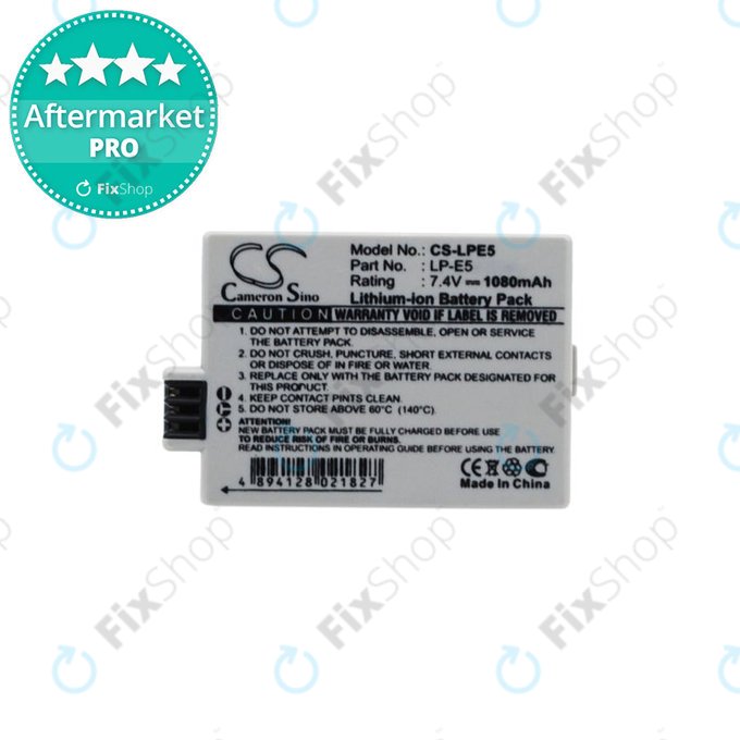 Battery για Canon EOS 450D | 500D | 1000D | Kiss F | Kiss X2 | Kiss X3 | Rebel T1i | XS | XSi | LP-E5 | Li-Ion | 1080mAh | HQ