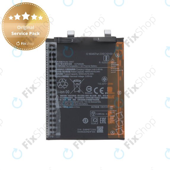 Μπαταρία για Xiaomi 13T 2306EPN60G, Redmi Note 13 Pro 4G 23117RA68G 2312FPCA6G, 5000mAh, BM5T, Genuine Service Pack