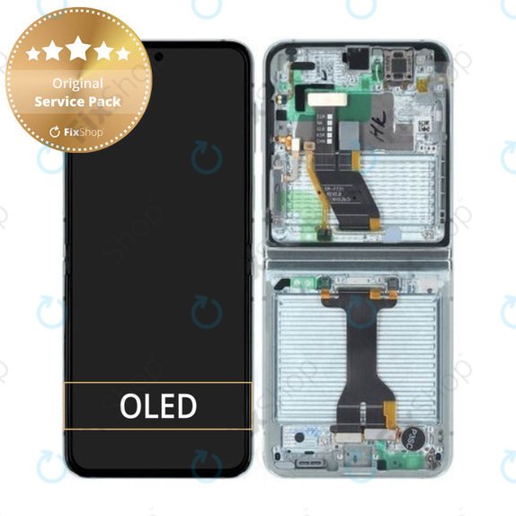 Συγκρότημα οθόνης για Samsung Z Flip 5, F731B, Mint, Service Pack