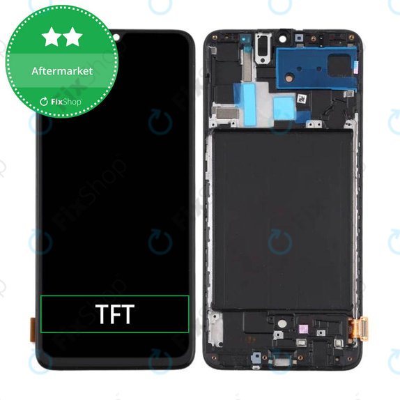 Συγκρότημα οθόνης για Samsung A70, A705F, Black, Aftermarket