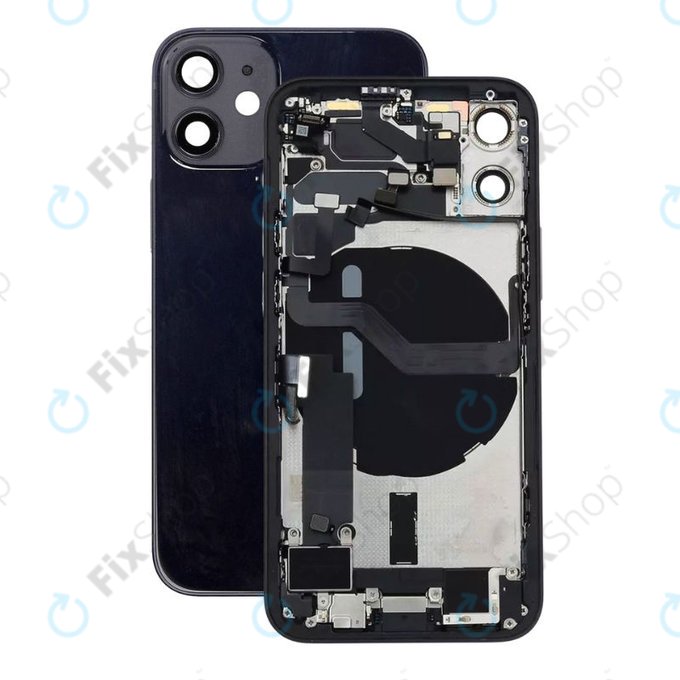 Πίσω Κάλυμμα με Μικρά Ανταλλακτικά για iPhone 12 Mini | Μαύρο | Black