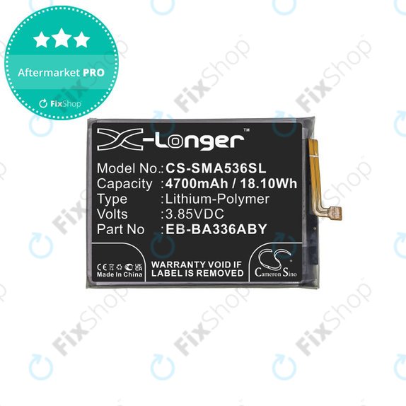 Μπαταρία για Samsung A33 A336B, A53 A536B, 4700mAh, Li-Pol, 3.85 V, EB-BA336ABY, HQ
