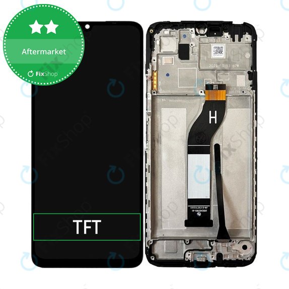 Συγκρότημα οθόνης για Xiaomi Redmi 13C, 23100RN82L, 23106RN0DA, Midnight Black, Aftermarket