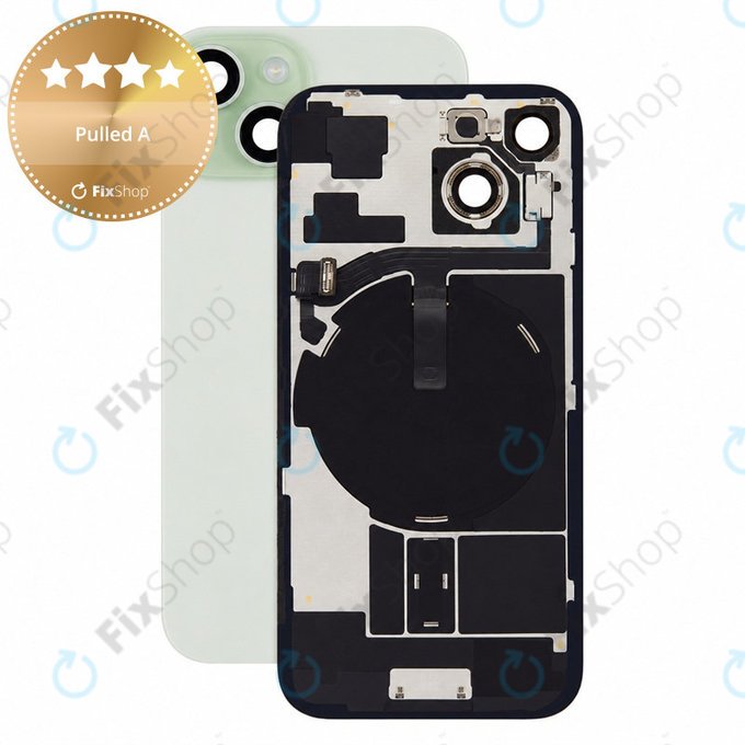 Γυαλί πίσω περιβλήματος για iPhone 15, Green, Pulled A