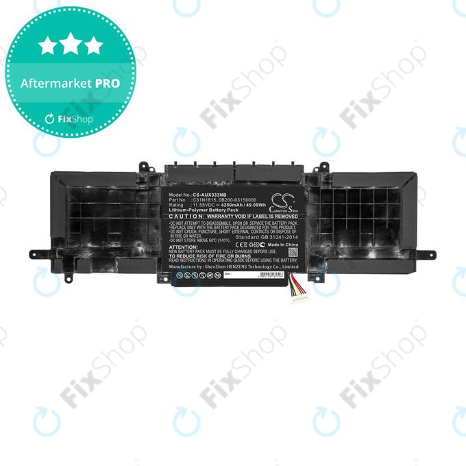 Μπαταρία για Asus Zenbook UX333FN, Zenbook UX333FA, 4250mAh, Li-Pol, 11.55V, C31N1815, HQ