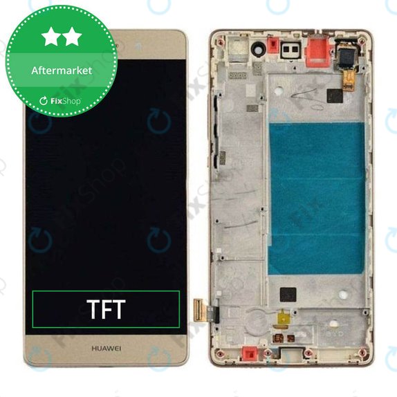 Συγκρότημα οθόνης για Huawei P8 Lite, Χρυσαφί, Gold, Aftermarket