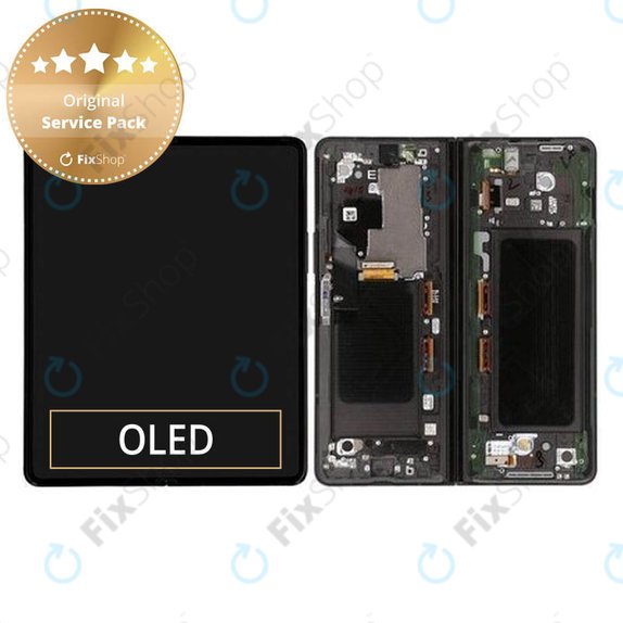 Συγκρότημα οθόνης για Samsung Z Fold 3, F926B, GH82-26283A, GH82-26284A, Phantom Black, Service Pack
