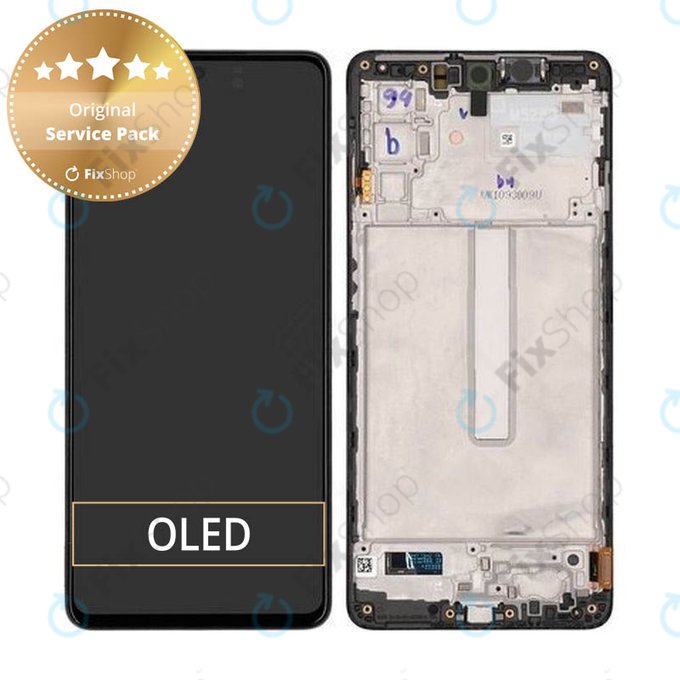 Συγκρότημα οθόνης για Samsung M52 5G, M526B, GH82-27091A, GH82-27094A, Μαύρο, Black, Service Pack