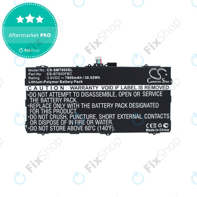 Μπαταρία για Samsung Galaxy Tab S 10.5, 7900mAh, Li-Pol, 3.8V, EB-BT800FBC, HQ