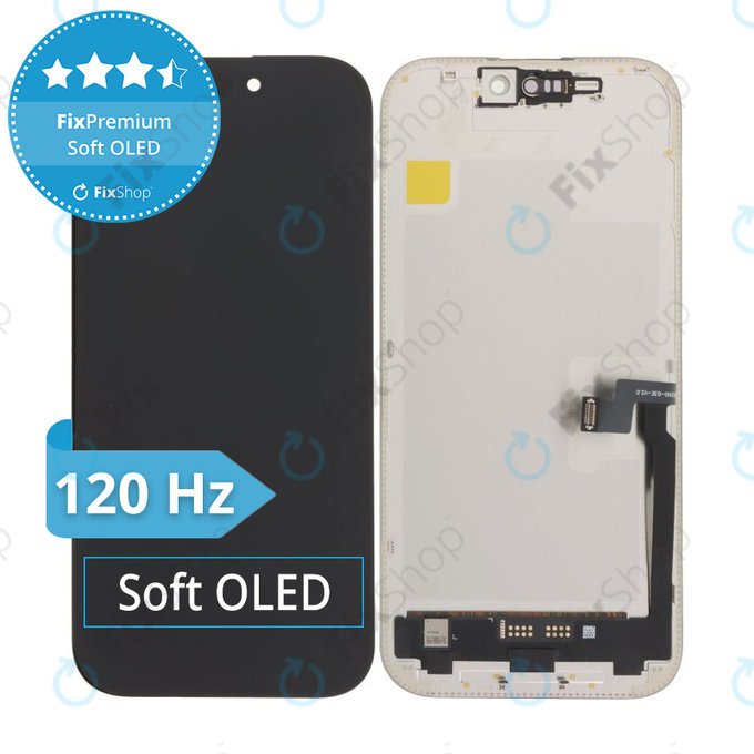 Οθόνη Soft OLED για iPhone 16 Pro - Τζάμι αφής + Πλαίσιο, FixPremium 120Hz