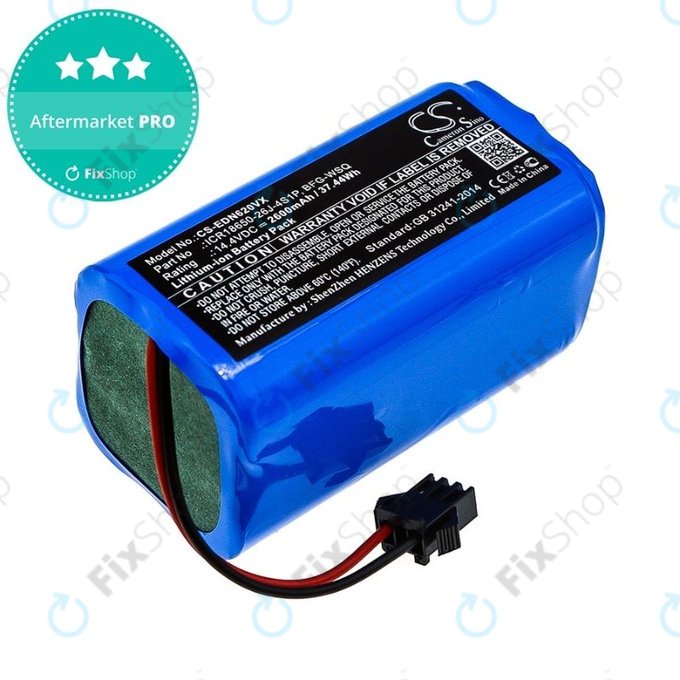 Μπαταρία για Ecovacs Deebot N79, N79S, Eufy RoboVac-series, Proscenic 850-series, BFG-WSQ, ICR18650-26J-4S1P, UR18650ZY-4S1P-AAM, 14.4V, 2600mAh, HQ