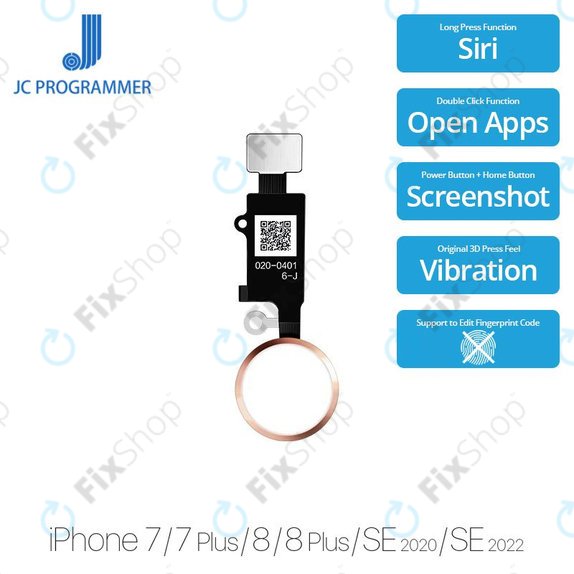 Κουμπί Αρχικής Οθόνης JCID 7 Gen για iPhone 7 | 7 Plus | 8 | 8 Plus | SE (2020) | SE (2022) | Rose Gold