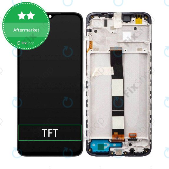 Συγκρότημα οθόνης για Xiaomi Redmi 10A, 220233L2C, 220233L2G, Μαύρο, Black, Aftermarket
