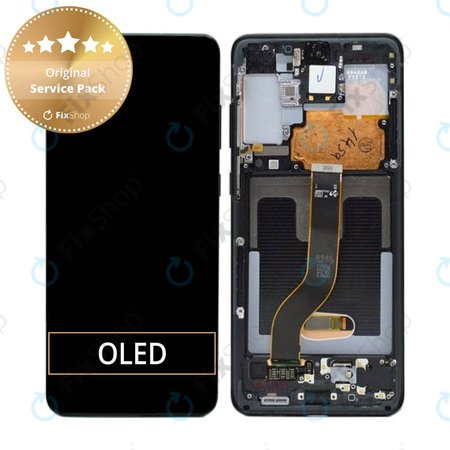 OLED/LCD Display Assembly για Samsung S20 Plus | G985F | GH82-22134A | GH82-22145A | GH82-31441A | Cosmic Black | Service Pack