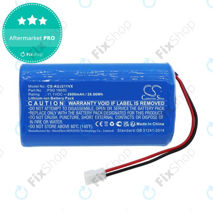 Μπαταρία για Aquajack 211, 2600mAh, Li-Ion, 11.1V, PSD 18650, HQ
