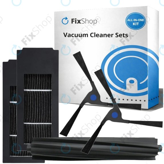 Σετ ανταλλακτικών για Ecovacs Deebot X2 Omni (1x Κύρια βούρτσα, 2x Φίλτρο, 2x Πλαϊνή Βούρτσα)