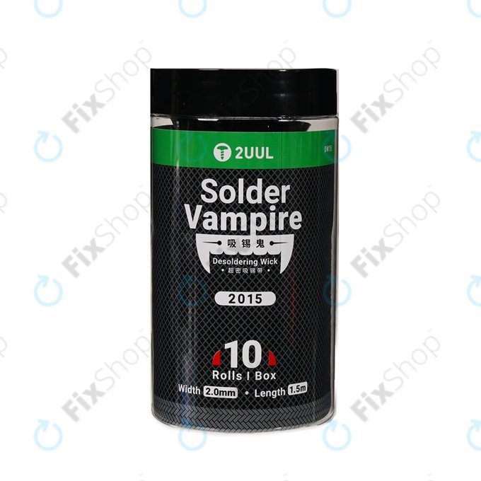 2UUL DW15 Solder Vampire - Καλώδιο αποκόλλησης (20mm × 1.5m) - 10 τεμάχια