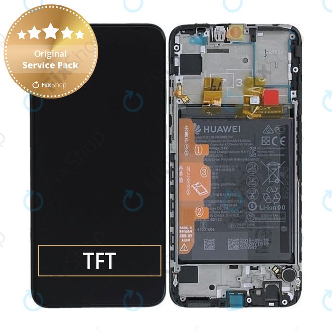 LCD Display Assembly με Battery για Huawei P Smart (2019) | P Smart Plus (2019) | 02352JEY | 02352JFA | Midnight Black | Service Pack