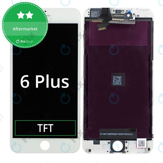 Οθόνη για iPhone 6 Plus, White, Αφής με πλαίσιο