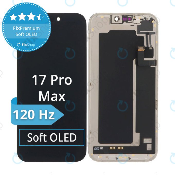 Οθόνη Soft OLED 120Hz για iPhone 17 Pro Max - Τζάμι αφής + Πλαίσιο, DIAGNOSTIC