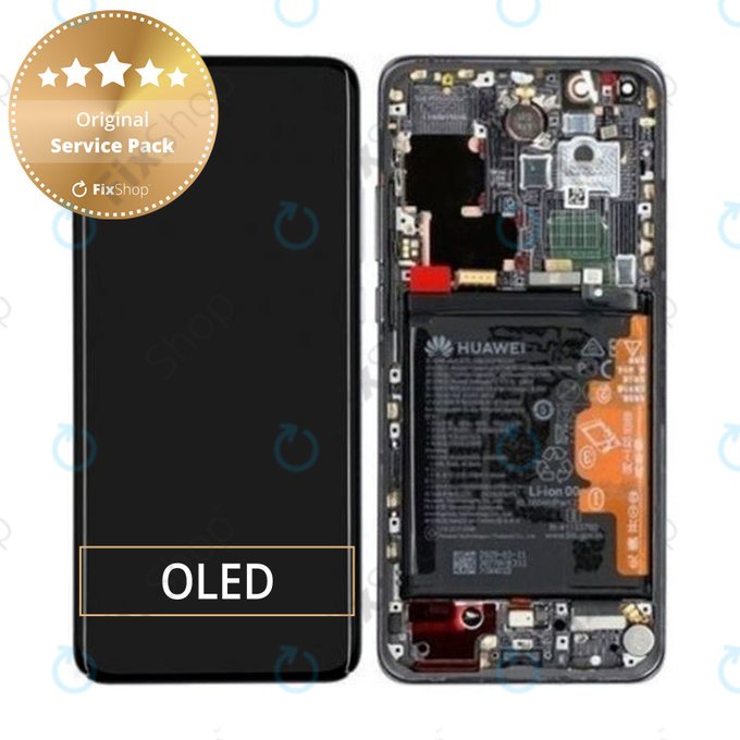 LCD Display Assembly με Battery για Huawei Mate 40 Pro | NOH-NX9 | 02353YXC | Mystic Silver | Service Pack