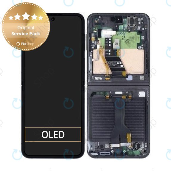 Συγκρότημα οθόνης για Samsung Z Flip 6, F741B, Crafted Black, Service Pack