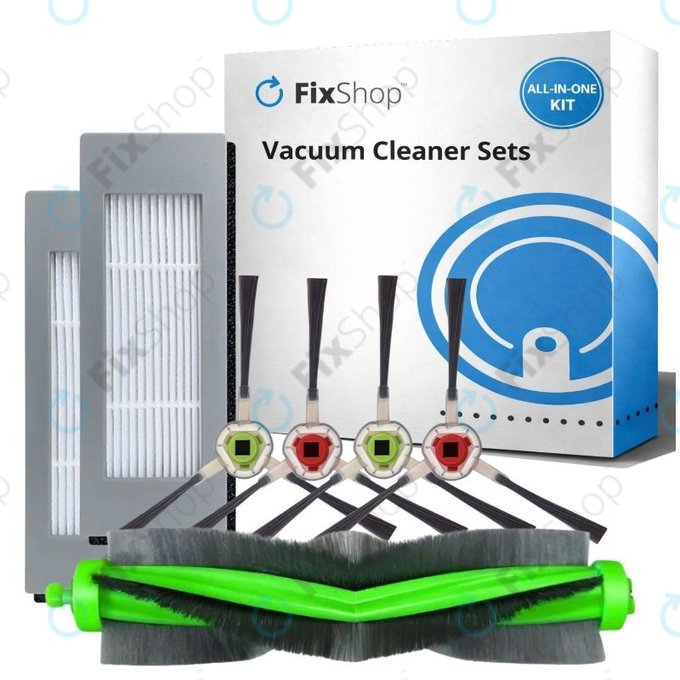 Σετ ανταλλακτικών για iRobot Roomba Combo 1138, Ecovacs Deebot Ozmo 930 (1x Κύρια βούρτσα, 2x Φίλτρα, 2 ζεύγη πλευρικών βουρτσών)
