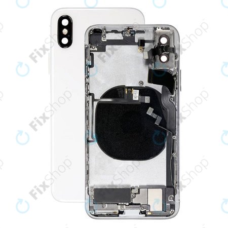 Πίσω Κάλυμμα με Μικρά Ανταλλακτικά για iPhone X | Ασημί | Silver