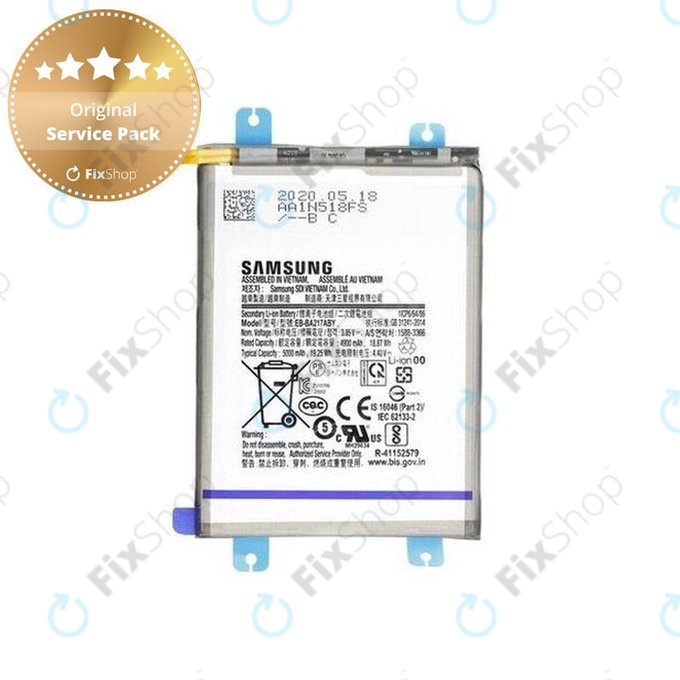 Μπαταρία για Samsung A04s, A12, A13, A13 5G, A21s, M12, GH82-22989A, GH82-29803A, EB-BA217ABY, 5000mAh, Service Pack