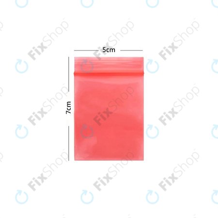 Αντιστατική Σακούλα ZIP Lock (Κόκκινο) - 5x7cm 100τμχ | Red