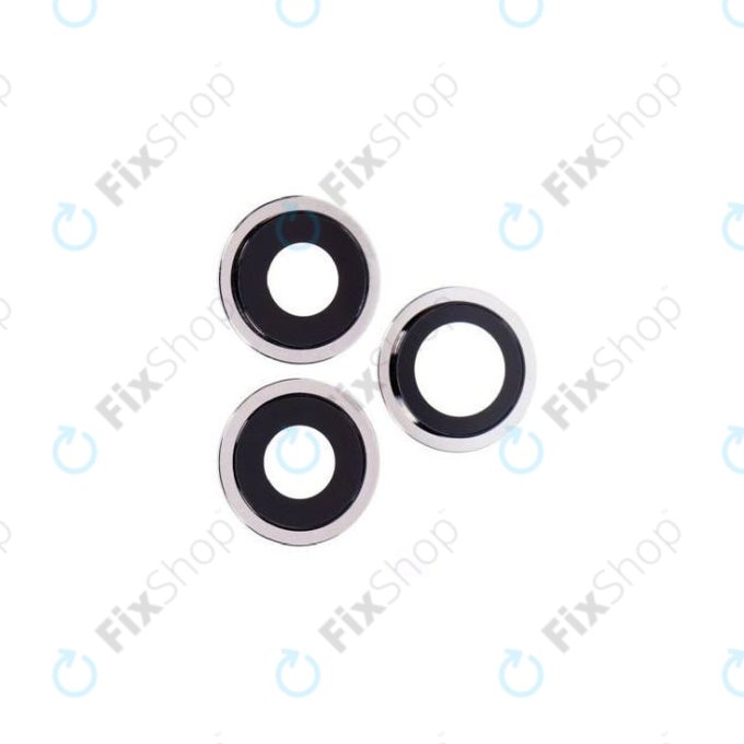 Φακός Πίσω Κάμερας με Πλαίσιο για iPhone 12 Pro | Ασημί | Silver | 3τμχ