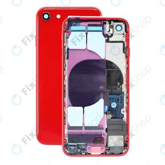 Πίσω Κάλυμμα με Μικρά Ανταλλακτικά για iPhone SE (2nd Gen 2020) | Red