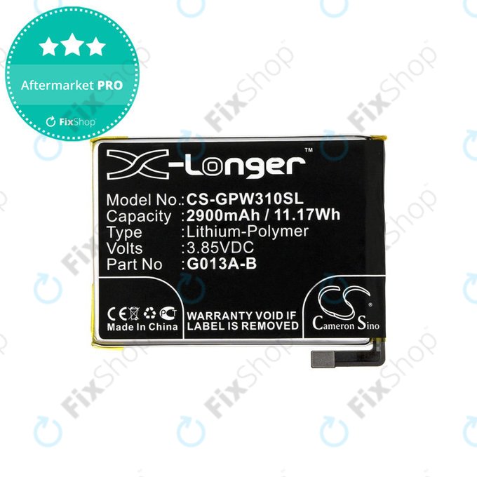 Μπαταρία για Google Pixel 3, 2900mAh, Li-Pol, 3.85 V, G013A-B, HQ