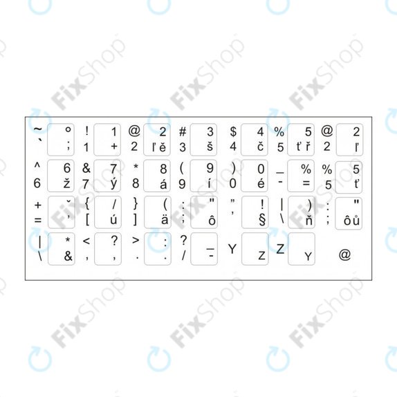 Stickers CZ / SK for black KBD | Service Pack